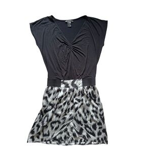 INC International Concepts Women's Dress Size 6 - Black & White Abstract Print